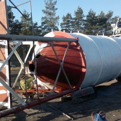 Rozbiórka komina ceramicznego h-70m Cementownia Szczecin